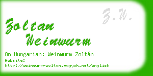 zoltan weinwurm business card