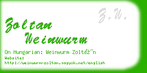 zoltan weinwurm business card